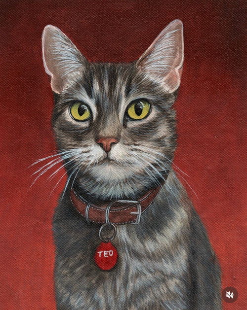 Retrato Mascota sobre lienzo